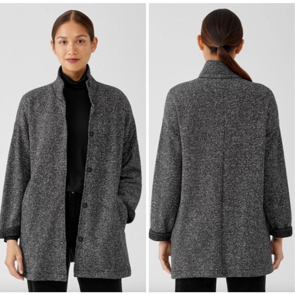 Eileen Fisher Jackets & Blazers - Eileen Fisher size Medium oversized 100% organic cotton snap front jacket.